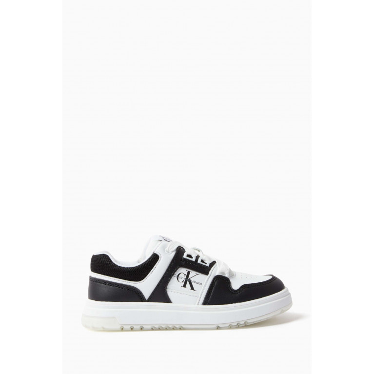 Calvin Klein - Logo Lace-up Sneakers in Faux-leather