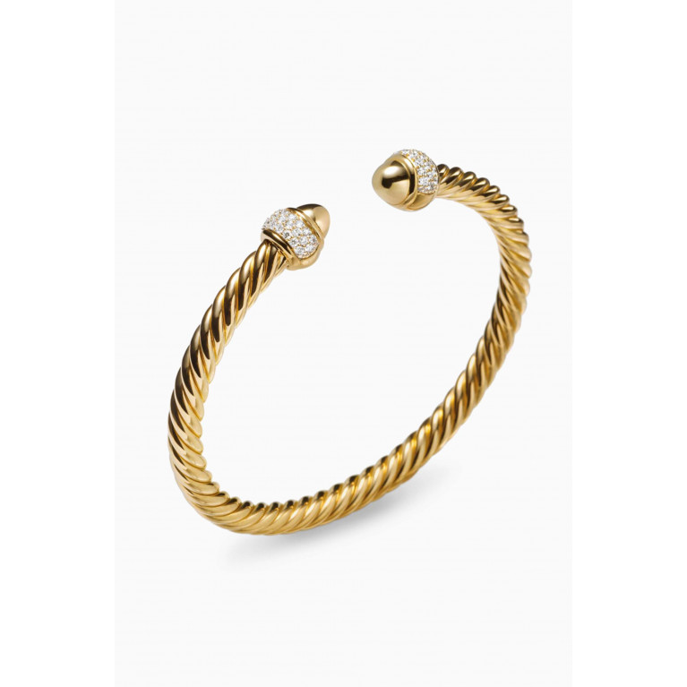 David Yurman - Cable Diamond Bracelet 18kt Yellow Gold
