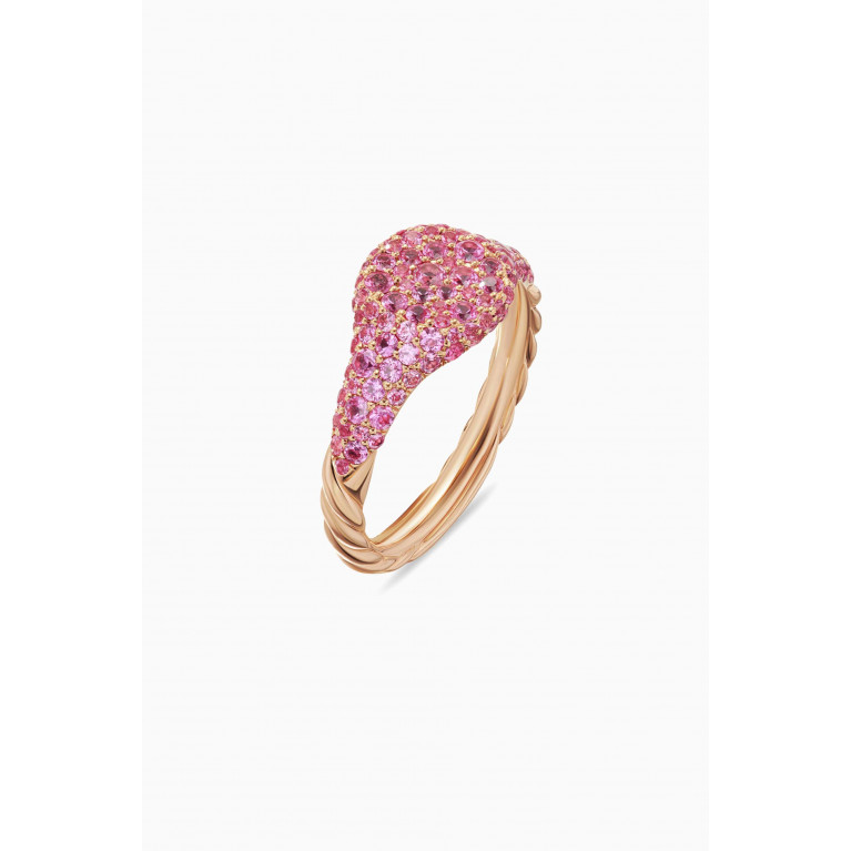 David Yurman - Petite Pave Pinky Ring in 18kt Rose Gold