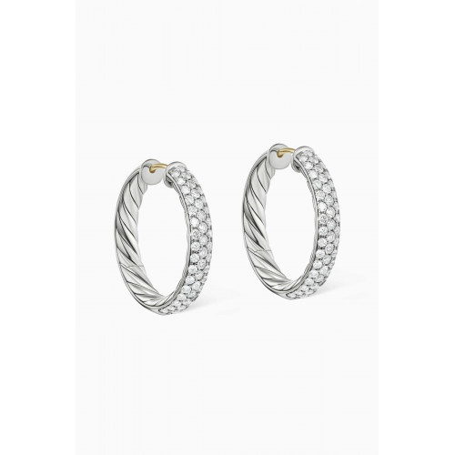 David Yurman - DY Mercer™ Hoop Earrings in Sterling Silver