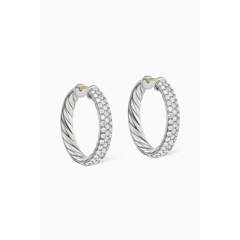 David Yurman - DY Mercer™ Hoop Earrings in Sterling Silver