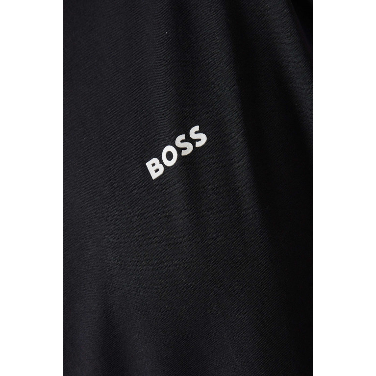 Boss - Contrast-logo T-shirt in Stretch-jersey