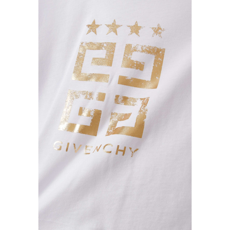 Givenchy - Metallic 4G T-shirt in Organic Cotton Jersey