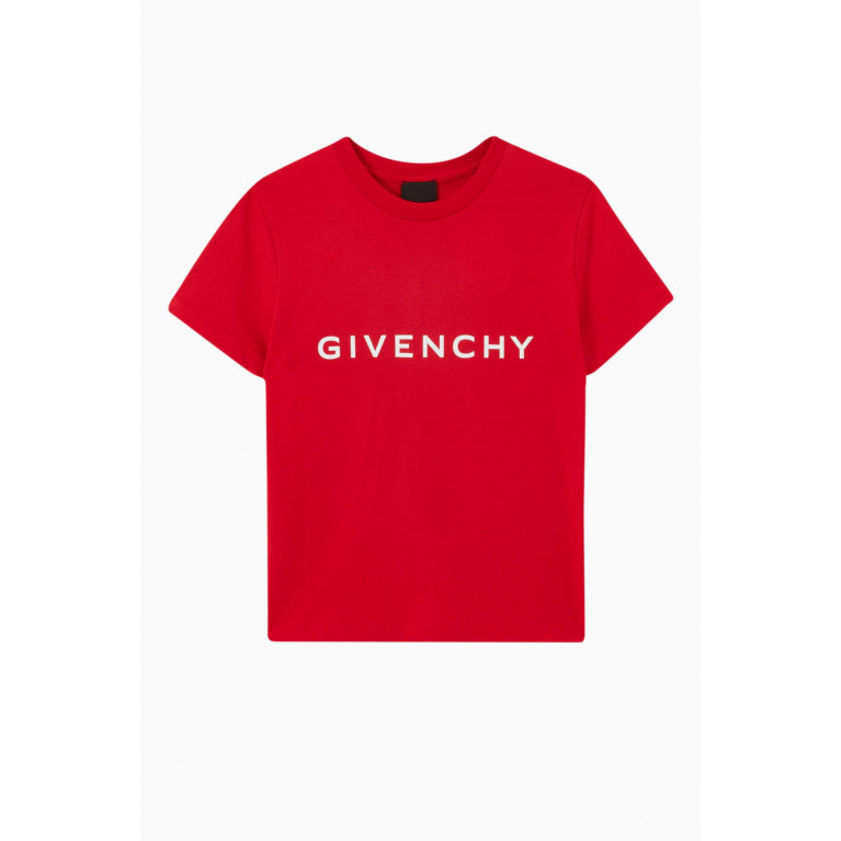 Givenchy - Logo T-shirt in Cotton Red