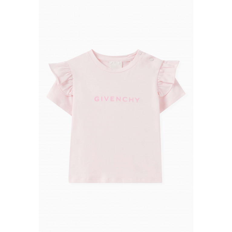 Givenchy - Logo T-shirt in Cotton Jersey Pink