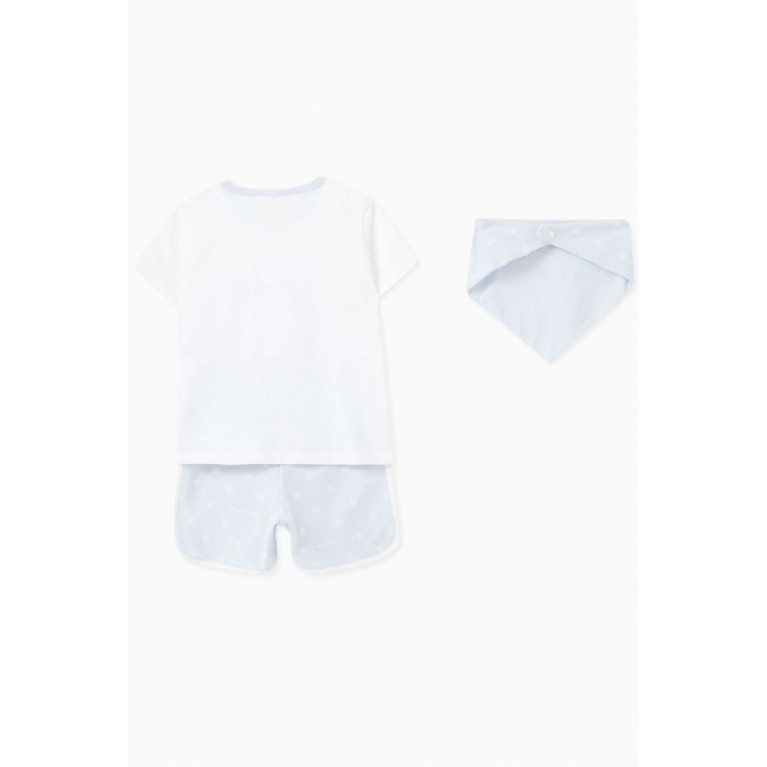 Givenchy - T-shirt, Shorts & Bandana Set in Cotton Jersey Blue