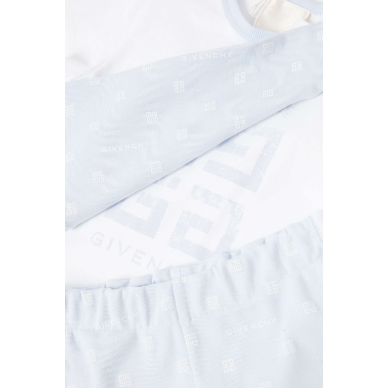 Givenchy - T-shirt, Shorts & Bandana Set in Cotton Jersey Blue