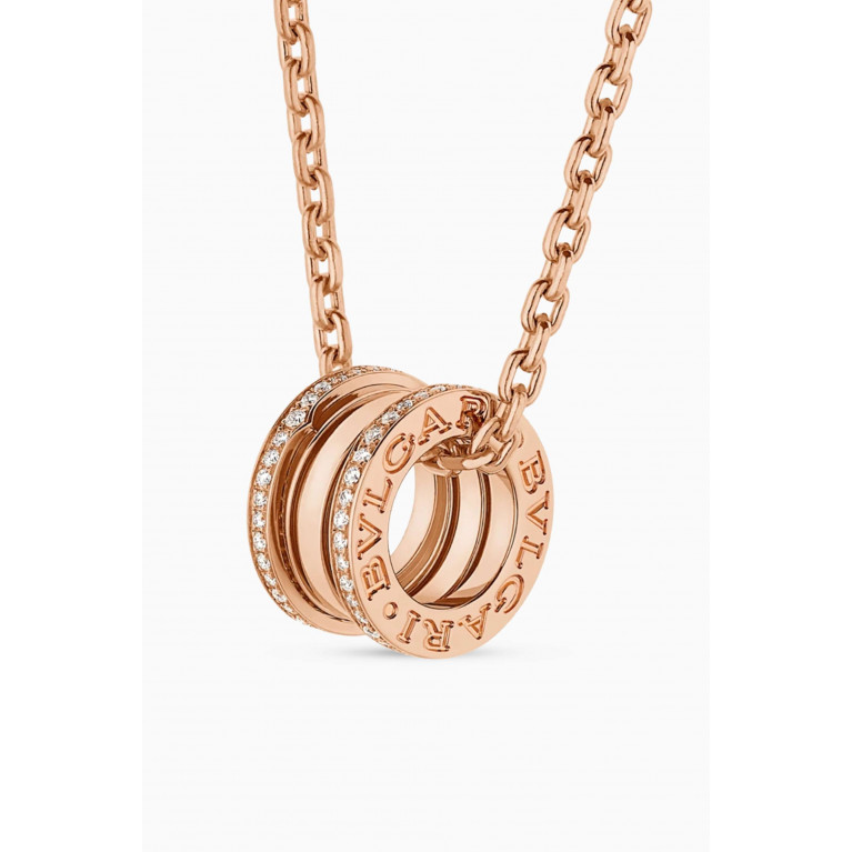 BVLGARI - B.zero1 Pendant Necklace in 18kt Rose Gold