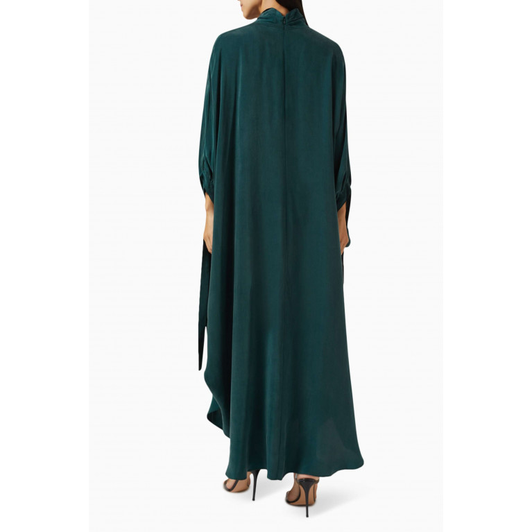 BAQA - Scarf-collar Kimono Maxi Dress in Viscose