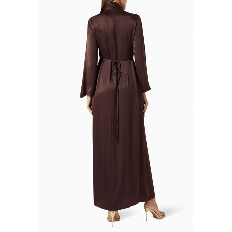 BAQA - Pleated Maxi Dress in Viscose-blend
