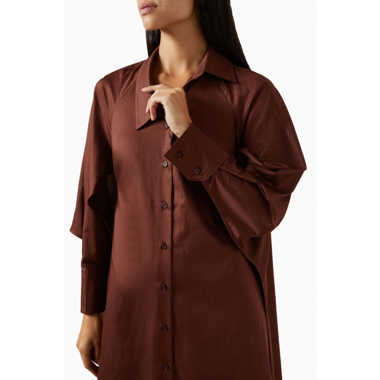 BAQA - Cape Shirt Maxi Dress in Cotton