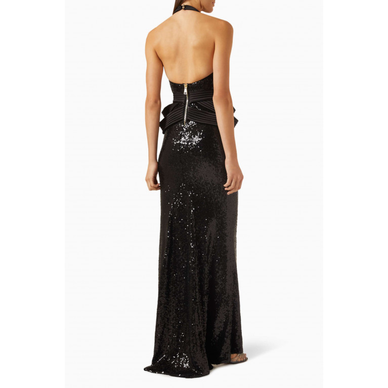 Zhivago - The Risen One Gown in Sequinned Jersey Black