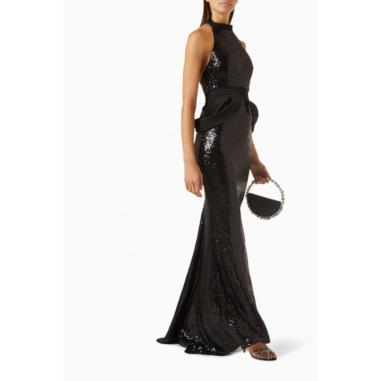Zhivago - The Risen One Gown in Sequinned Jersey Black