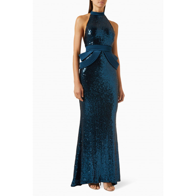 Zhivago - The Risen One Gown in Sequinned Jersey Blue