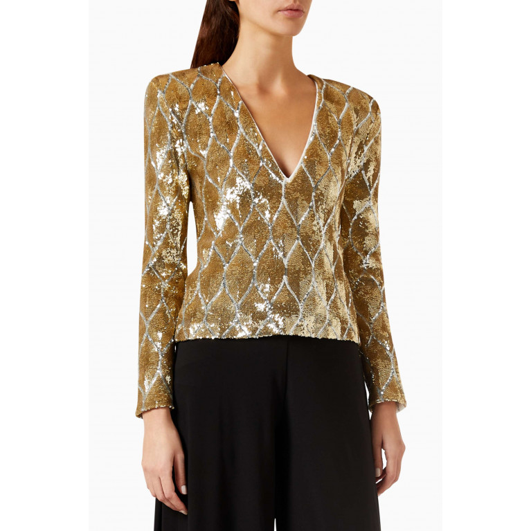 Zhivago - Night Moves Top in Sequinned Jersey