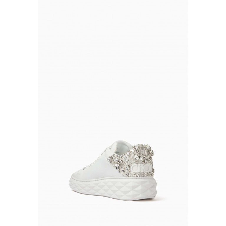 Jimmy Choo - Diamond Maxi Embellished Sneakers in Leather