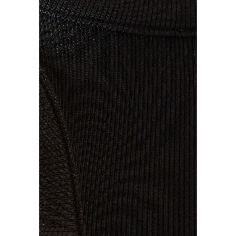 Splits 59 - Kiki Crop Tank Top in Rib-knit Black