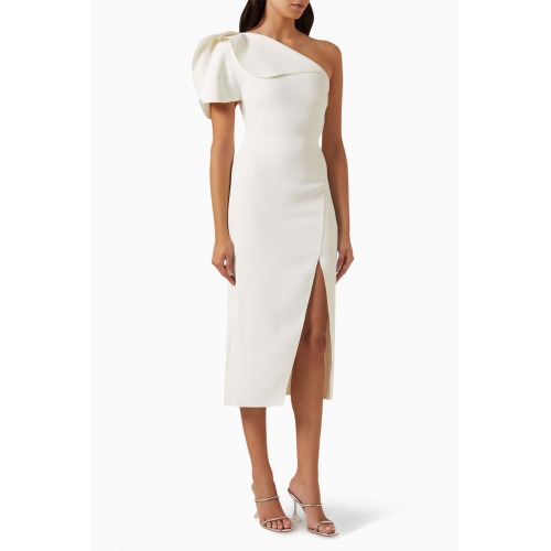 Acler - Rogeron One-shoulder Midi Dress White