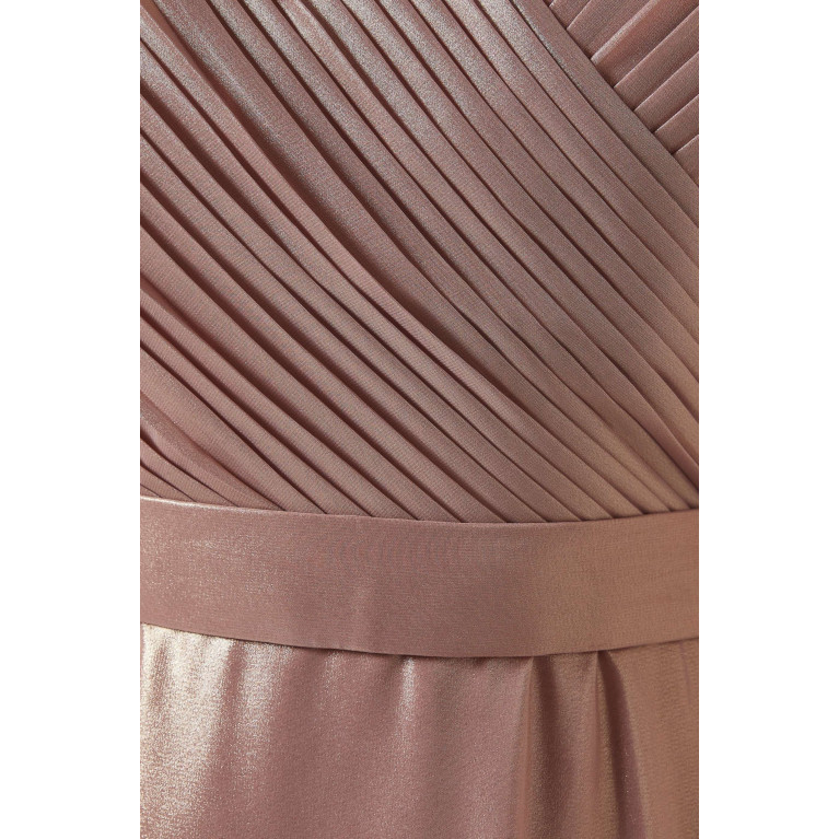 Amri - Draped Belted Maxi Dress Pink