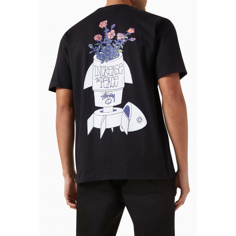 Stussy - Flower Bomb T-shirt in Cotton-jersey Black