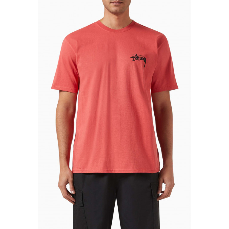 Stussy - Flower Bomb T-shirt in Cotton-jersey Red