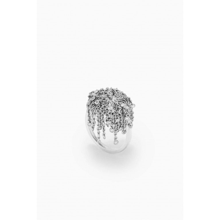 Yvonne Leon - Pompom Diamond Ring in 18kt White Gold
