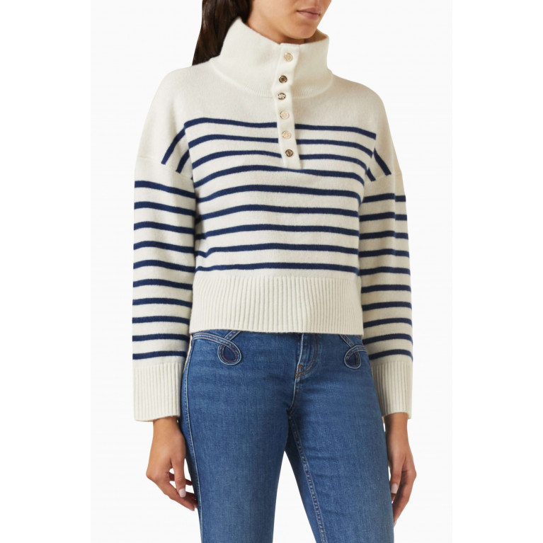 Maje - Montsille Striped Sweater in Cashmere