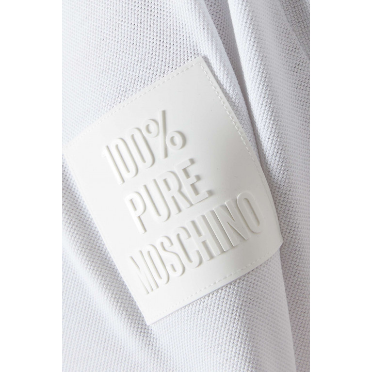 Moschino - Logo Polo Shirt in Piqué Cotton