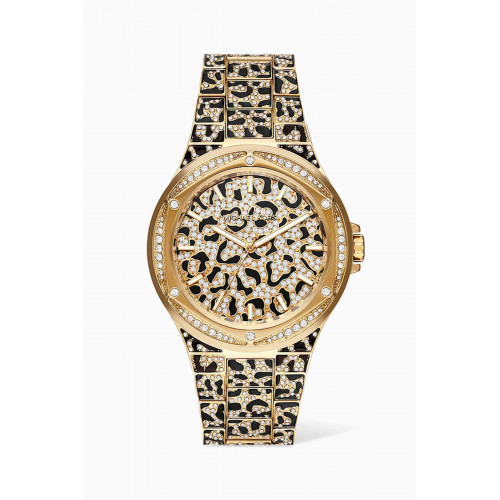 MICHAEL KORS - Oversized Lennox Animal Pavé Quartz Watch, 43mm