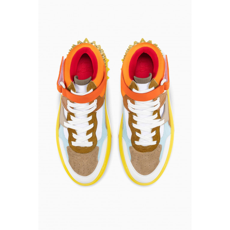 Christian Louboutin - Astroloubi Mid-top Sneakers in Leather & Suede