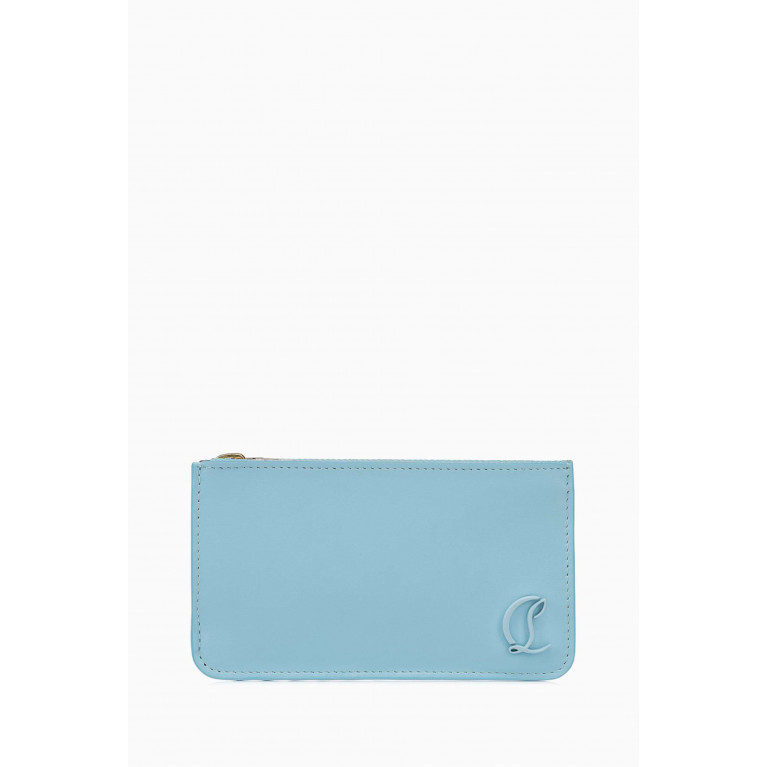 Christian Louboutin - Loubi 54 Zipped Card Holder in Patent Leather Blue
