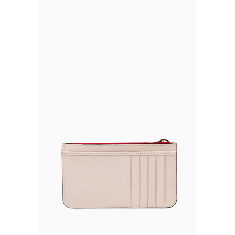 Christian Louboutin - Loubi 54 Zipped Card Holder in Patent Leather Neutral