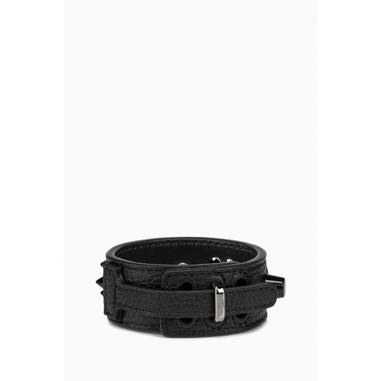 Christian Louboutin - Paloma Studded Bracelet in Calfskin Black