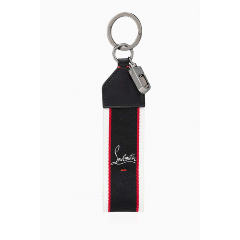 Christian Louboutin - F.A.V. Key Ring in Calf Leather & Fabric