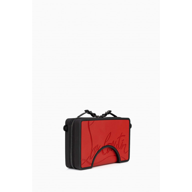 Christian Louboutin - Adolon Boxy Messenger Bag in Calfskin Leather & Rubber