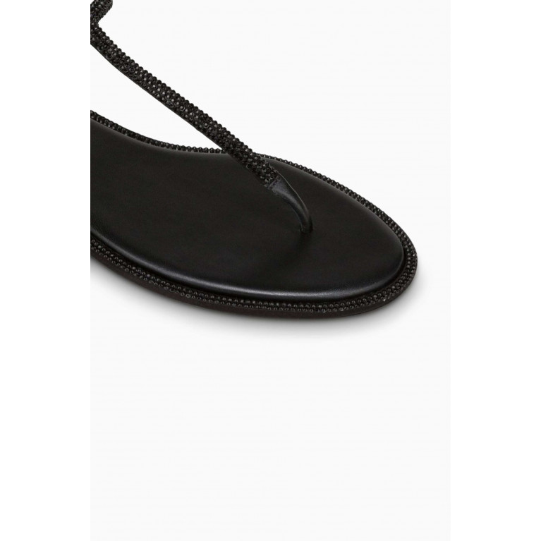 René Caovilla - Diana Flat Sandals in Leather