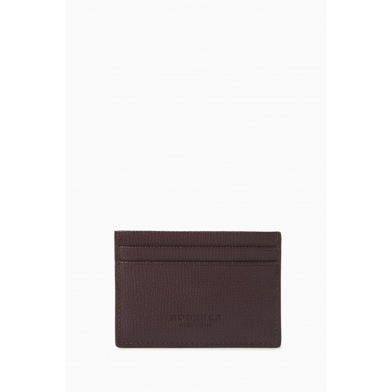 Roderer - Award Card Holder 4cc in Italian Leather Brown