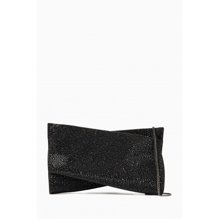 Christian Louboutin - Small Loubitwist Crystal-embellished Clutch in Veau Velours