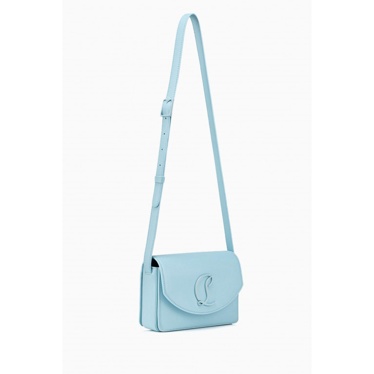 Christian Louboutin - Small Loubi54 Shoulder Bag in Leather Blue