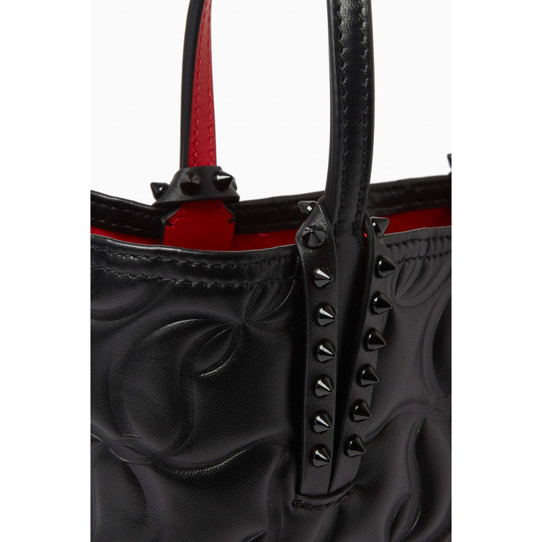 Christian Louboutin - Small Cabata Tote Bag in Embossed CL Nappa Leather Black