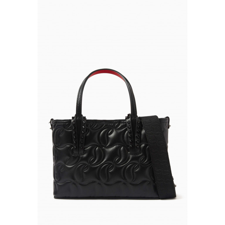Christian Louboutin - Small Cabata Tote Bag in Embossed CL Nappa Leather Black