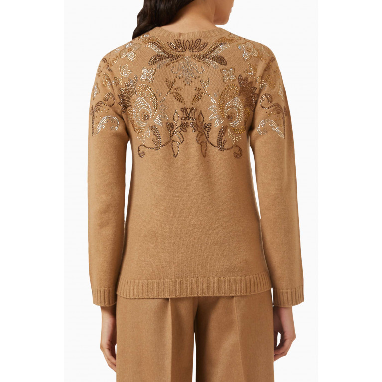 Max Mara - Aldeno Rhinestone-embellished Sweater in Cashmere-blend