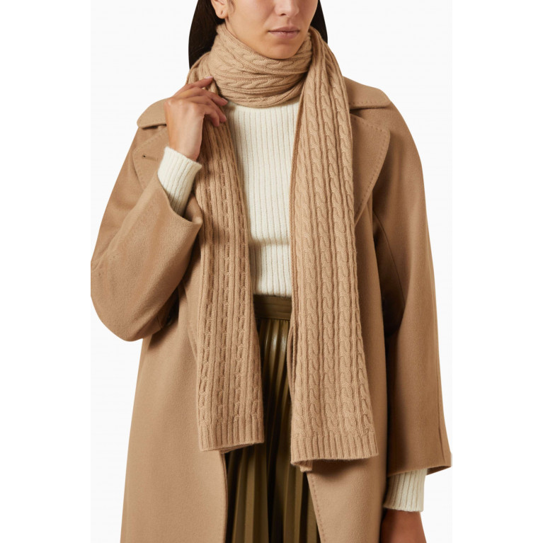 Weekend Max Mara - Agordo Cable-knit Scarf in Cashmere