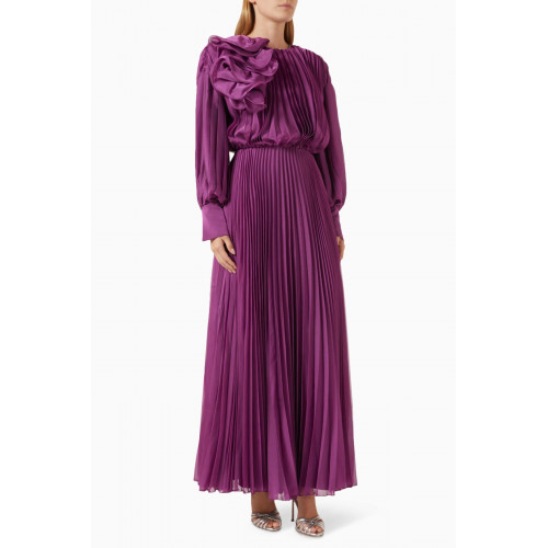 Gizia - Pleated Maxi Dress Purple