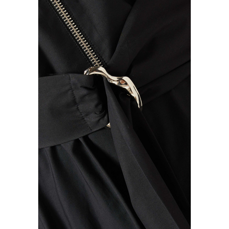 Gizia - Zip-detailed Midi Dress in Cotton-poplin