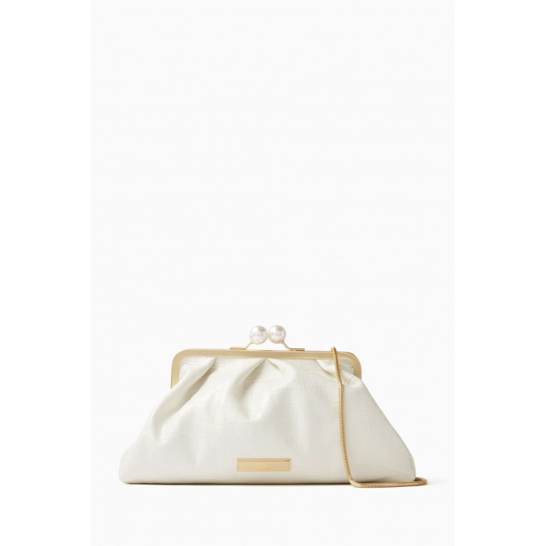 ZAC Zac Posen - Lacey Frame Clutch Bag in Croc-embossed Leather