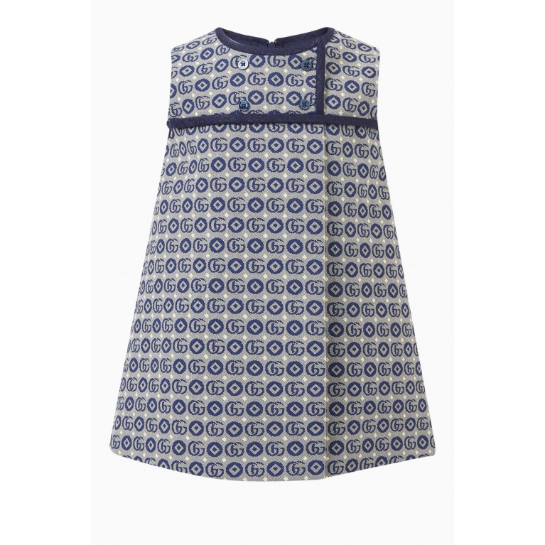 Gucci - Double G Jacquard Dress in Cotton Blend