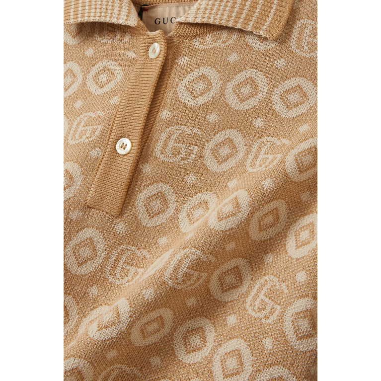 Gucci - Double G Jacquard Cardigan in Cotton Knit