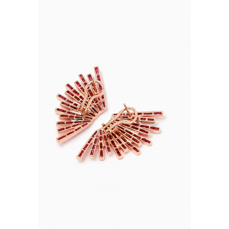Maison H Jewels - Galaxy Ruby Earrings in 18kt Rose Gold