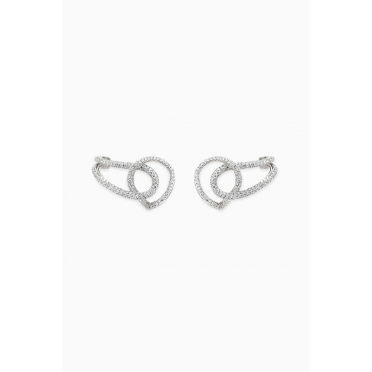 Maison H Jewels - Floating Diamond Earrings in 18kt White Gold